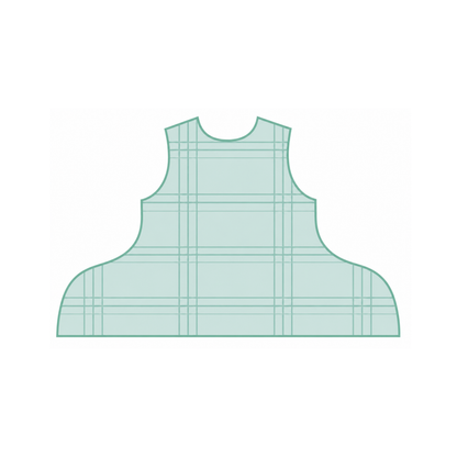 BABY BIB & TRAY SET｜ Mint Check